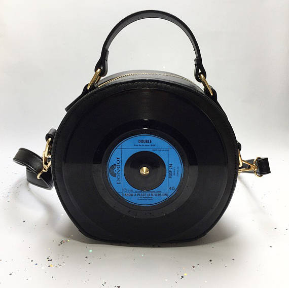 Blank record vinyl handbag 3